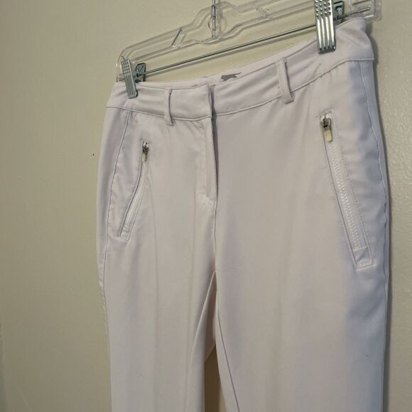 SLAZENGER Ultralight Aero Skinny Quick Dry Twill Golf Pants, White- Size 2 - Picture 4 of 10